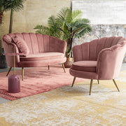 2 Sitzsofa -Samteffekt Giliola Rosa Antico