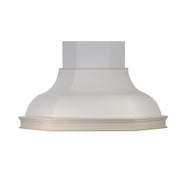 Küchenhaube rustikaler Bianca County Ecke mit Holzrahmen Inlay Tabakfarbe 105 cm