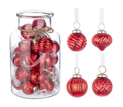 Sortierter Red Eike Glass Anhänger 4