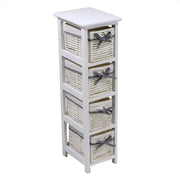 Hilary Cabinet White Chest of Schubladen 4 Schubladen CM22X28H81