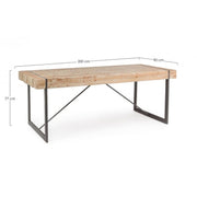 Garrett Urban Industrial Table mit Holzoberteil