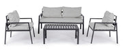 Anthracite Garden Lounge mit abnehmbaren Kissen