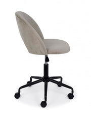 Tortora Office Chair in Samt und Stahlbasis