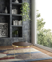 Temperierer Glas Tisch und Metall - 70 x 70 x 40h