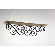 Metallregal mit hölzernem Top 51 x 13 x 14 cm