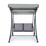 Zwei -Seerer -Stahl -Schaukel -Anthrazitgry 145x120x H185 cm