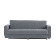 3 -Seter -Sofa Bett in grauem Stoff mit Behälter 214x80xh.83 cm