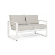 Zwei -Seerer -Außensofa weißer Merrigan 134x78x H84 cm