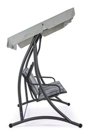 Drei -Seerer -Stahl -Schaukel -Anthrazit Grely 190x120x H185 cm