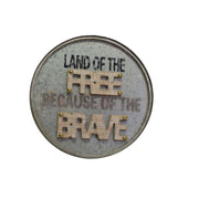 Metallbild geschrieben runde cmø41x3