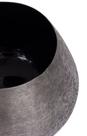Setzen Sie 3 schwarze Vase im industriellen Aluminium im industriellen Stil