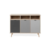 Credenka Drei Räume Sonoma Grey erhöhten Füße 120 x 40 x 88 H Effez CM