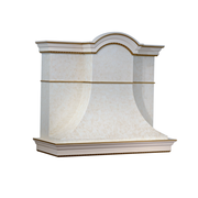 Kapuze aufstrebende Arroganz in Edelstahl- und Holz -CM -Holzrahmen 120 cm