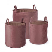 3x SET3 p. Objekt Samt an Rosa