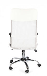 Dakar White Eco -Leder -Büro Sessel