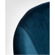 Addol Sessel Annika Velvet Blue Pavone Blau