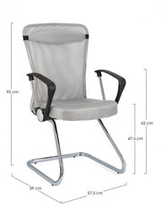 2x C-BR Kingston Grey Office Sessel