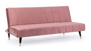 Drei Sitze Sofa Bett liegend rosa