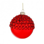 Weihnachtskugel in rotem Glas Juwel 8 cm Weihnachtsball