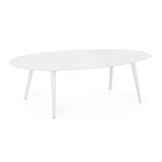 Aluminium Oval White Tabelle 120x75 cm
