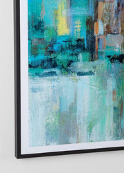 Skyline City Bild mit 120 x 90 cm Rahmen