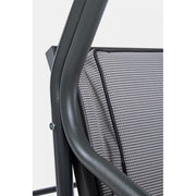 Zwei -Seerer -Stahl -Schaukel -Anthrazitgry 145x120x H185 cm