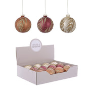 Weihnachts -Spart -Ball in Glas zugewiesenen Farben 8 cm PZ 1