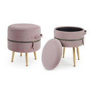 Zwei Pouf Pouf -Set mit Öffnung
