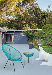 Tisch mit Glas Top Parker Atol D50 cm