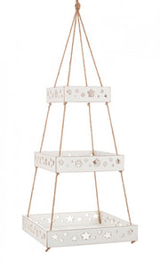 2x suspendiertes Tablett Hilaris 3p Rett weiß