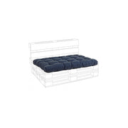 Blue Poly Denim PO -SED -Stoffkissen