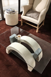 Transparent-Bege-Grigio Tabelle 70 cm x 120 cm H. 41 cm