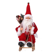 Santa Claus Stoff auf Red Sled CM33X12H25