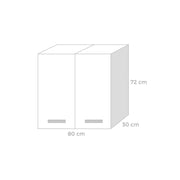Modulare Tapete für frassierte weiße Küche 2 Türen 80x32xh 72
