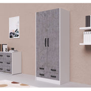 2 -Door -Garderobe mit Schubladen H.210