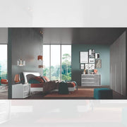 Schlafzimmer Jolanda Cemento und frassiertes Weiß