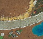 Landschaftspapier 50x70 cm mit Straßen und Teichdekoration für die Krippe