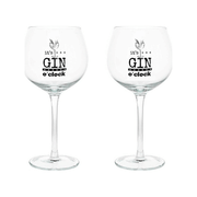 Setzen Sie 2 Gin Tonic Calici in transparenter Glas CC580 Let's Party Line