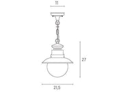 Suspension E27 Calipso Biancoargento -Linie