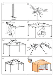 Gavebo Dallas Luxus 3x3m mit Mückennetz 400G-M2