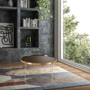 Temperierer Glas Tisch und Metall - 70 x 70 x 40h