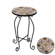 Runde Bohrmetall -Mosaik -Säule CMø35.5H59