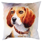 Stoffkissen mit weißem Hund CM43X43