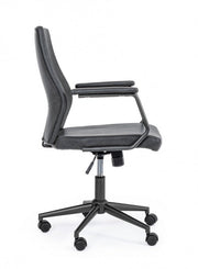 Ecopelle Büro Sessel Schwarz Jamie 67 x 58 x 93 cm