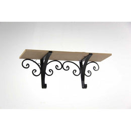 Metallregal mit Holzoberteil 46 x 13 x 17 h cm