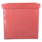 Puff Red Eco -Leder Bild CM30x30H30