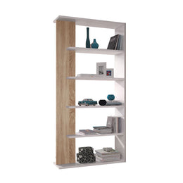Open Bookshop White Design Oak 90 x 25 x 180 h cm cm