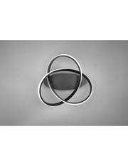 Spirallampenverlauf Schwarzer LED DIMMER 18W Ø45 cm Triobeleuchtung