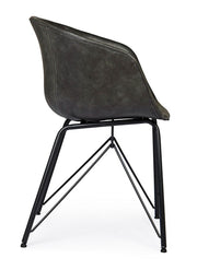 Vintage Chair Eco -Leder Anthrazit Warhol