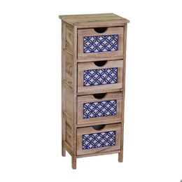 Rohe Holzschubladenschrank 4 Schubladen 23 x 30 x H 77 cm